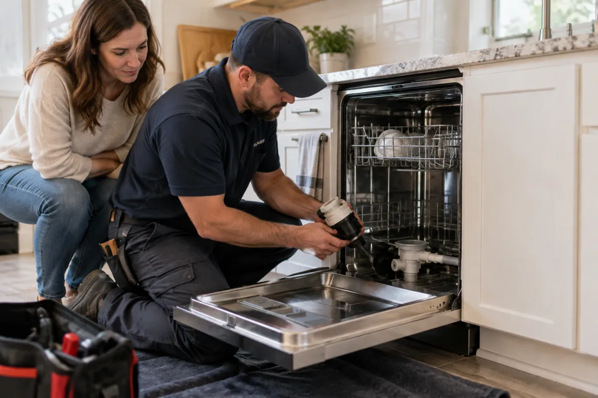 Restore reliable dishwasher drainage