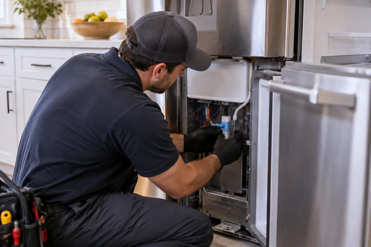 Restore steady ice maker water flow