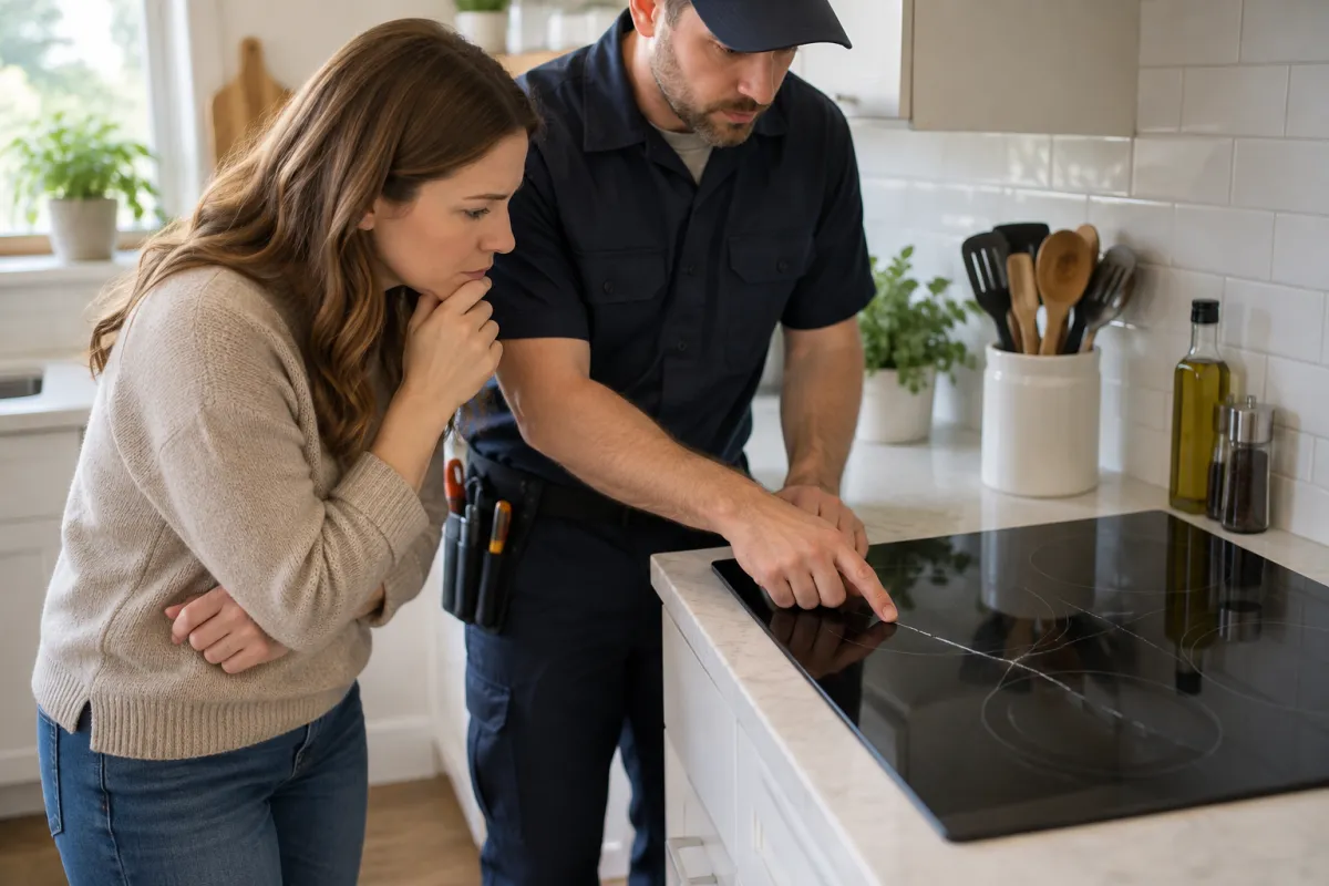 Get clarity on a cracked cooktop